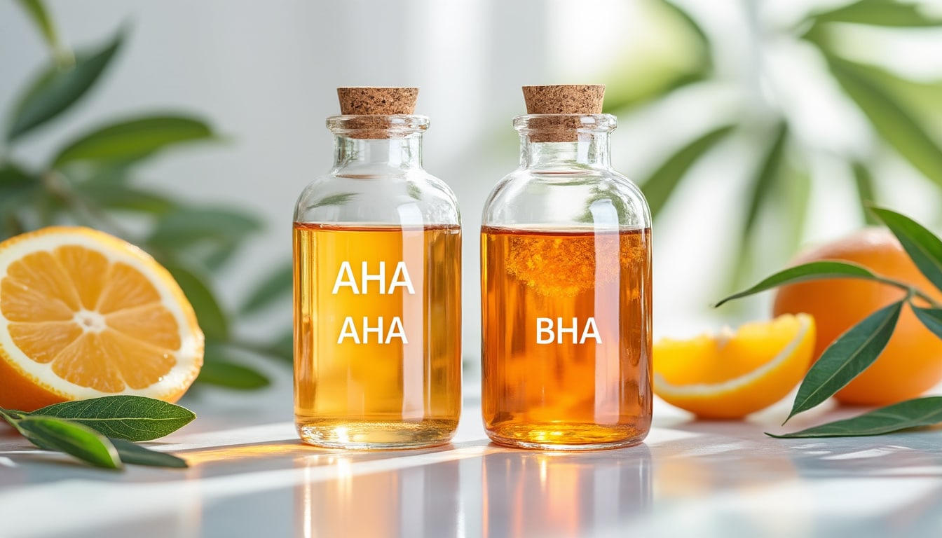 Acides exfoliants AHA et BHA : les différences
