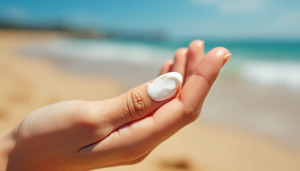 Quantité de crème solaire : la règle des deux doigts